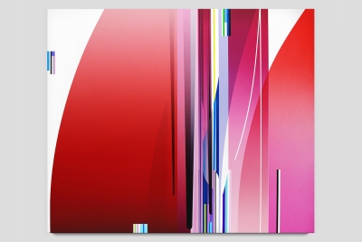 Red Rhythm 2023 acrylic on canvas 60 x 72 inches