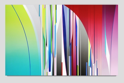 Sensation 2020-22 acrylic on two canvases 60 x 96 inches